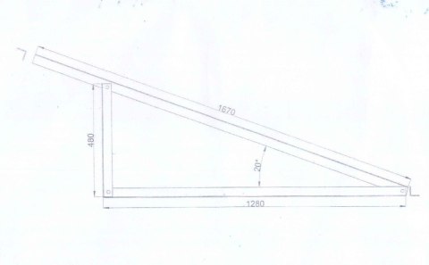 Ekierka / Trójkąt montażowy 20° orientacja pionowa duży Ekierka / Trójkąt montażowy 20° orientacja pionowa duży