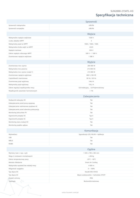 HUAWEI SUN 2000-215KTL-H3