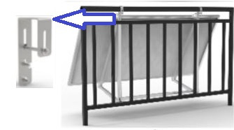 Balkonkonstruktion mit doppelter Verstellung zur Montage von Solarmodulen 22°-50° (TYP2) Balkonkonstruktion mit doppelter Verstellung zur Montage von Solarmodulen 22°-50° (TYP2)