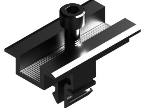 Klema środkowa Dł: 50 mm czarny na KLIK Klema środkowa Dł: 50 mm czarny na KLIK