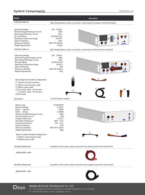 DEYE Batterieständer BOS-GM5.1 HV BOS-G (9 Ablagen) DEYE Batterieständer BOS-GM5.1 HV BOS-G (9 Ablagen)