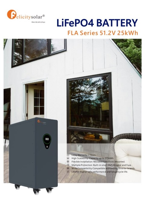 Felicity Bateria FLA48500 25kWh 51,2V (IP21) (niskonapięciowy) Felicity Bateria FLA48500 25kWh 51,2V (IP21) (niskonapięciowy)