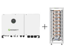 GROWATT Zestaw: Falownik hybrydowy WIT-30K-XHU 3-fazowy+Bateria 40kWh+ kontroler AXE-1000100-C1+Szafa Rackowa