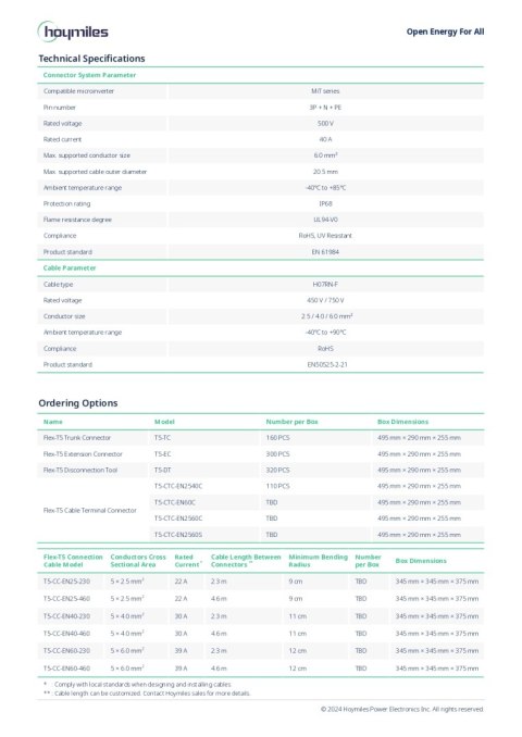 HOYMILES MIT FLEX-T5 Klucz do odblokowania złącza AC 3F