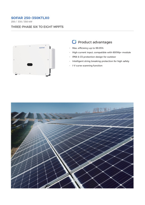 SOFAR 255KTL-X0 Trzy fazowy WIFI&DC SOFAR 255KTL-X0 Trzy fazowy WIFI&DC