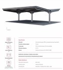 Wiaty / Carport T1 z konstrukcją pod PV (Rozstaw podpór 5m) Wiaty / Carport T1 z konstrukcją pod PV (Rozstaw podpór 5m)
