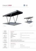 Wiaty / Carport V1 z konstrukcją pod PV (układ 3 moduł pionowo L Wiaty / Carport V1 z konstrukcją pod PV (układ 3 moduł pionowo L