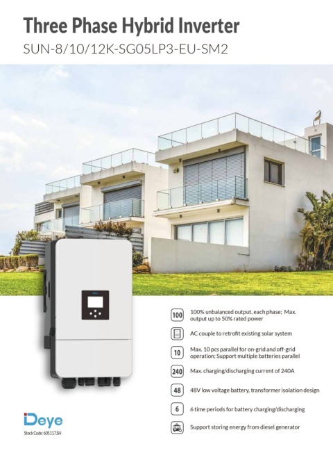 DEYE Dreiphasiger Hybrid-Wechselrichter SUN-12K-SG05LP3-EU(Niederspannung) DEYE Dreiphasiger Hybrid-Wechselrichter SUN-12K-SG05LP3-EU(Niederspannung)