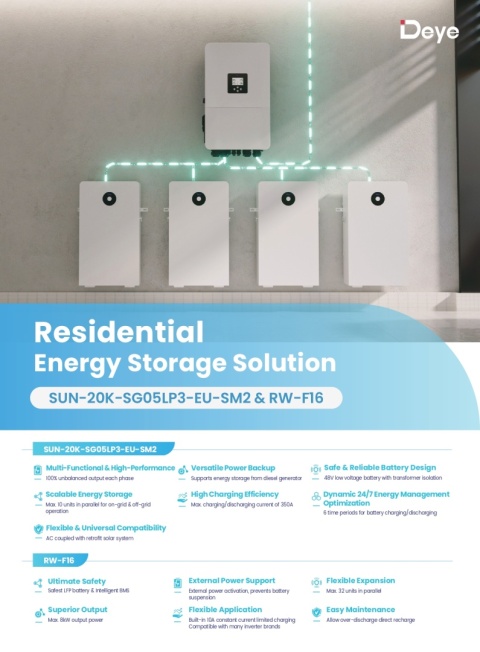 Deye Batterie RW-F16 51.2V 314Ah 16kWh (Niederspannung) Deye Batterie RW-F16 51.2V 314Ah 16kWh (Niederspannung)