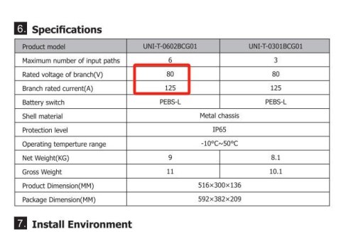 Felicity Battery Combiner Box 6 in-6 out UNI-T-0602BCG01 80A, 125V Felicity Battery Combiner Box 6 in-6 out UNI-T-0602BCG01 80A, 125V