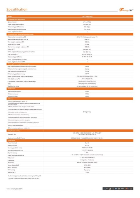 Felicity Inwerter hybrydowy T-REX-50KHP3G01 3-fazowy (wysokonapięciowy) Felicity Inwerter hybrydowy T-REX-50KHP3G01 3-fazowy (wysokonapięciowy)