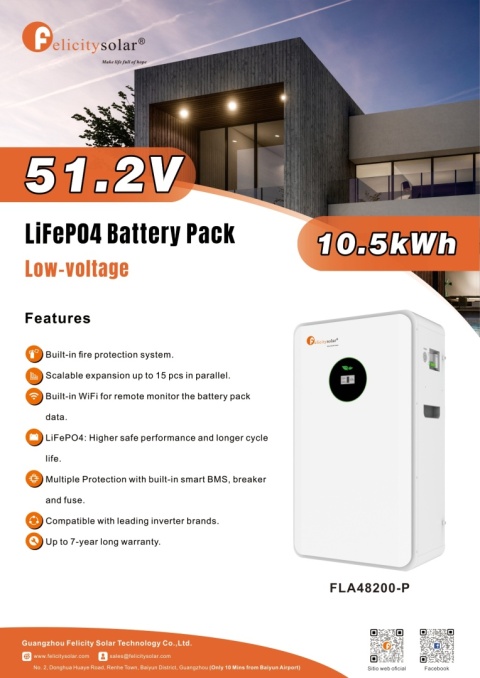Felicity Battery FLA48200 10.5kWh 51.2V (IP21) (low voltage) Felicity Battery FLA48200 10.5kWh 51.2V (IP21) (low voltage)