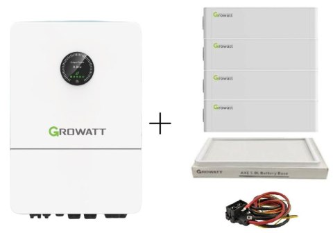 GROWATT Zestaw: Falownik hybrydowy WIT-15K-X-HU 3-fazowy+Bateria 20kWh+podstawa+kable GROWATT Zestaw: Falownik hybrydowy WIT-15K-X-HU 3-fazowy+Bateria 20kWh+podstawa+kable