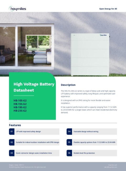 HOYMILES Batterie HB-3S-G2-Pack-B 3,84 kWh + Basisstation (Hochspannung) HOYMILES Batterie HB-3S-G2-Pack-B 3,84 kWh + Basisstation (Hochspannung)