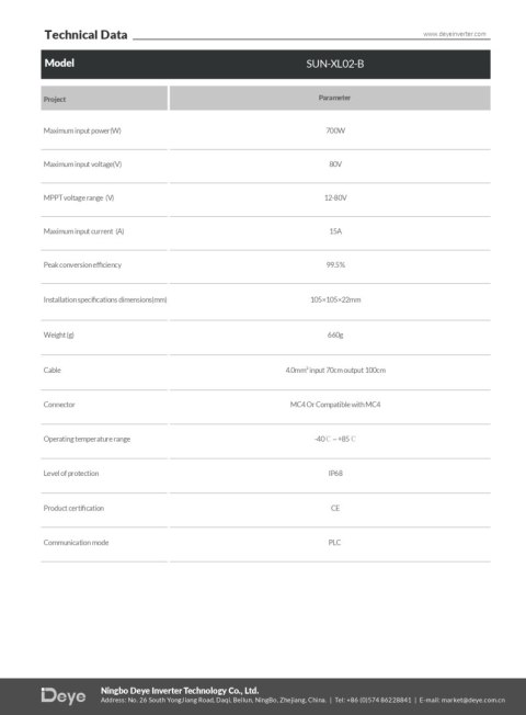 DEYE Optymalizator SUN-XL02-B (700W)