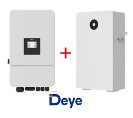 DEYE: Zestaw Inwerter hybrydowy SUN-10K-SG05LP3 + Bateria RW-F16 51,2V 16kWh (niskonapięciowy)