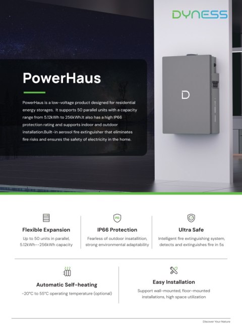 DYNESS Bateria PowerHaus 5.12 kWh (niskonpięciowy) IP66