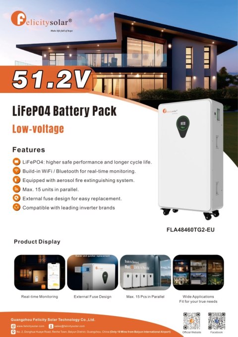 Felicity Bateria FLA48460 TG2-EU 23.5kWh 51.2V (IP21) (niskonapięciowy)
