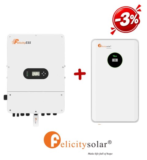 Felicity: IVGM20KLP3G1 Hybrid Inverter Kit + FLA48171-EU Battery 17.4kWh (high voltage)