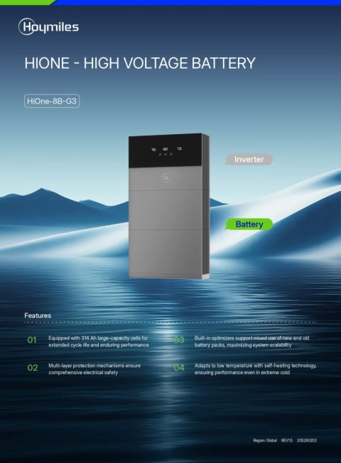 Hoymiles Bateria HiOne-8B-G3 8kWh IP66 (wysokonapięciowy)