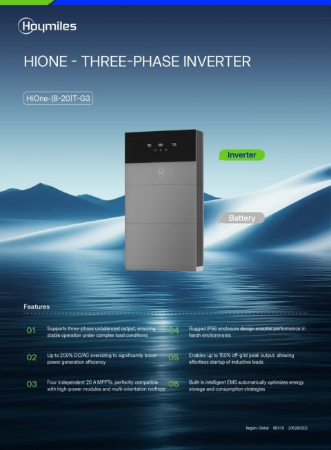 Hoymiles Falownik hybrydowy All in one HiOne-20T-G3