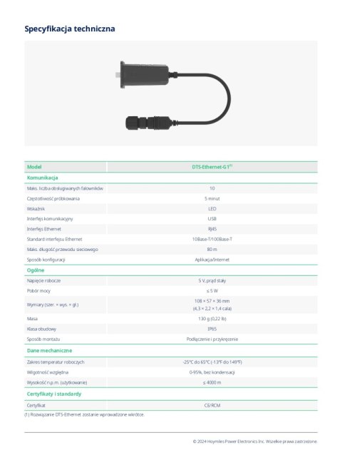 Hoymiles Moduł monitoringu DTS-Ethernet-G1