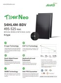 JINKO JKM505N-54HL4M-BDV BIFACIAL 505W Czarna Rama (Tiger neo N-Type)