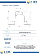 Mostek Trapezowy pochylony Wys=63mm L:400mm z EPDM