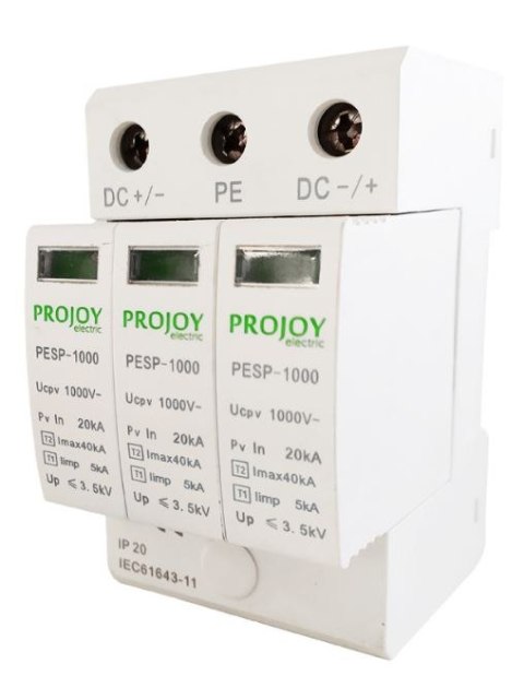 PROJOY Ogranicznik przepięć do systemów PV PESP-1500 T1+T2 1500V DC 3P (311805)