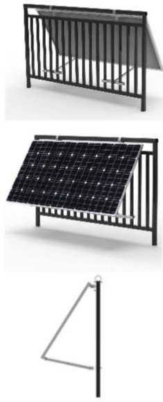Balcony construction with double adjustment for mounting solar panels 22°-50° (TYPE1) Balcony construction with double adjustment for mounting solar panels 22°-50° (TYPE1)