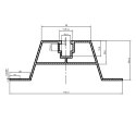 Trapezförmige Brücke Höhe=40mm L:2060mm ohne EPDM