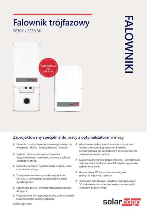 Solaredge SE33.3K 3-fazowy (RW00IBNM4) Solaredge SE33.3K 3-fazowy (RW00IBNM4)
