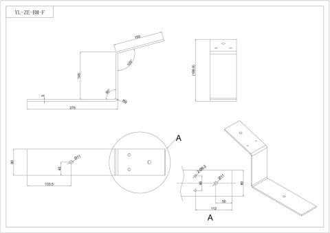 Uchwyt niski na dach płaski konstrukcja balastowa bezinwazyjne
