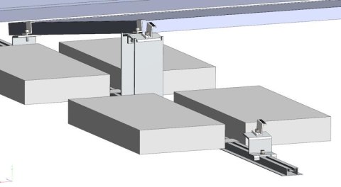 Uchwyt wysoki na dach membranę konstrukcja balastowa bezinwazyjne Uchwyt wysoki na dach membranę konstrukcja balastowa bezinwazyjne