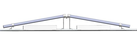 Uchwyt wysoki na dach membranę konstrukcja balastowa bezinwazyjne Uchwyt wysoki na dach membranę konstrukcja balastowa bezinwazyjne