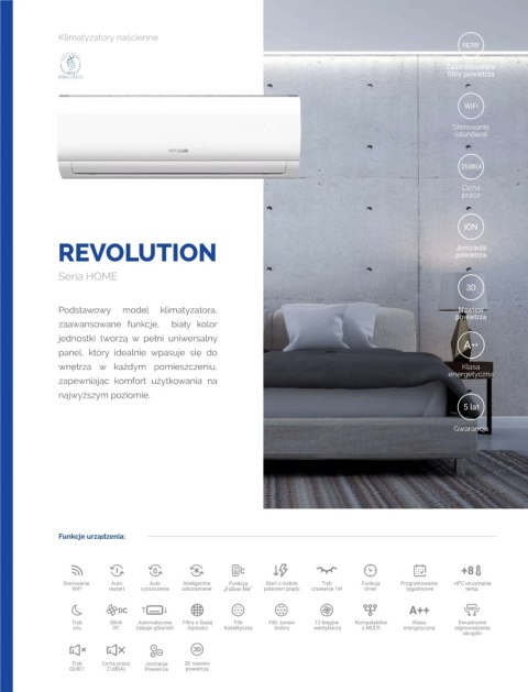 HYUNDAI 7.0kW Revolution Wand-Klimagerät HRP-M24RI + HRP-M24RO HYUNDAI 7.0kW Revolution Wand-Klimagerät HRP-M24RI + HRP-M24RO