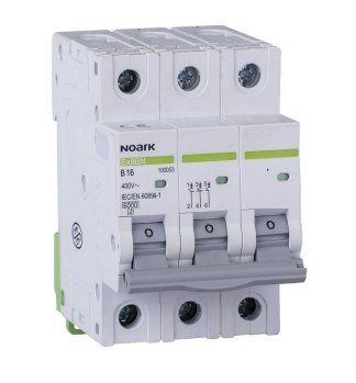 NOARK 3P overcurrent circuit breaker Type C 20A 6kA AC (100144) NOARK 3P overcurrent circuit breaker Type C 20A 6kA AC (100144)