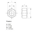 Nakrętka M10 DIN 934 INOX Nakrętka M10 DIN 934 INOX