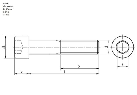 Innensechskant-Schraube M8*35mm Innensechskant-Schraube M8*35mm