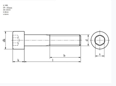 Śruba imbusowa M8*40mm Śruba imbusowa M8*40mm